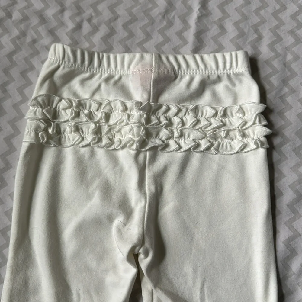 Baby Girls 18M Long Sleeve Ruffled Fleece Sweatshirt & Matching Jogger Pant Set - Picture 9 of 12